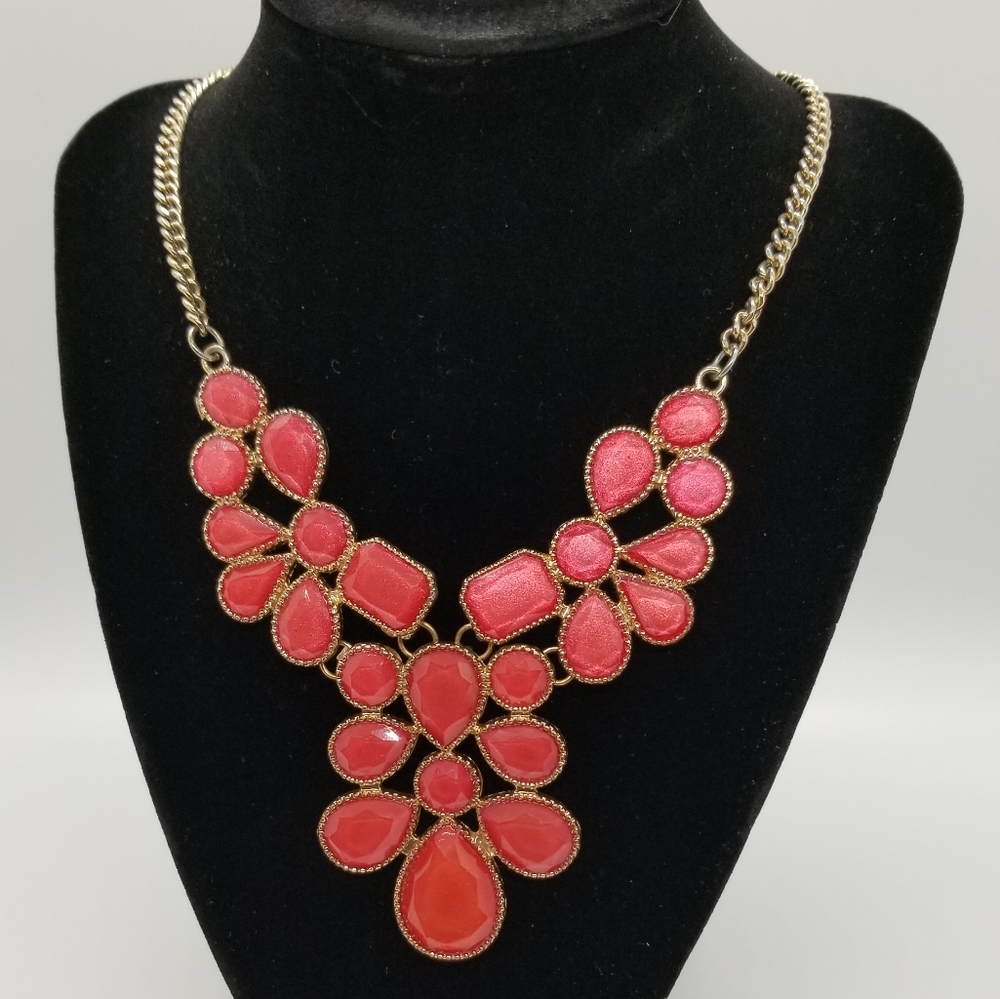 Pink and gold necklace